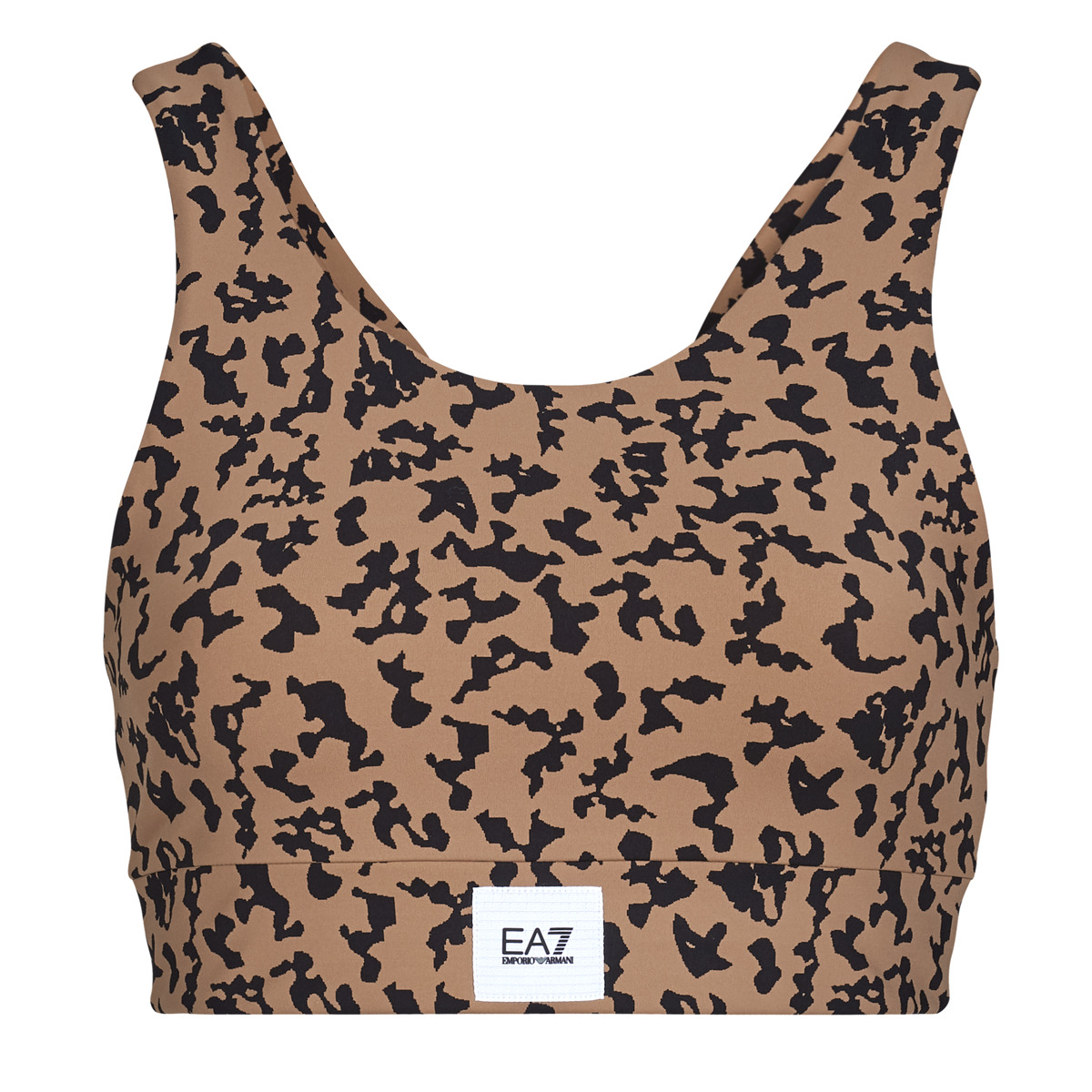 Emporio Armani EA7 - TRAIN SPORTY 4EVER W SPORT BRA - TRAIN SPORTY 4EVER W SPORT BRA - Leopard / Camel / Black
