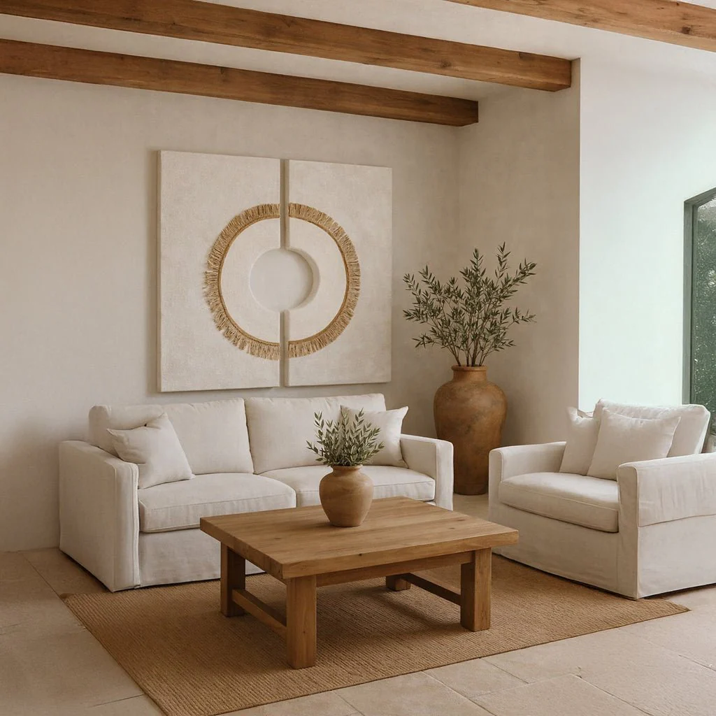 Decoração de Parede Dupla Branca TRAÇO