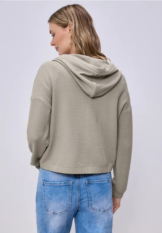 Langarm Jacke mit Kapuze und Zipper