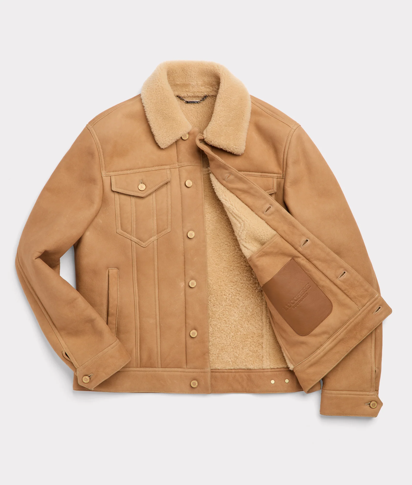 Kyle Shearling Trucker Jacket - Natural