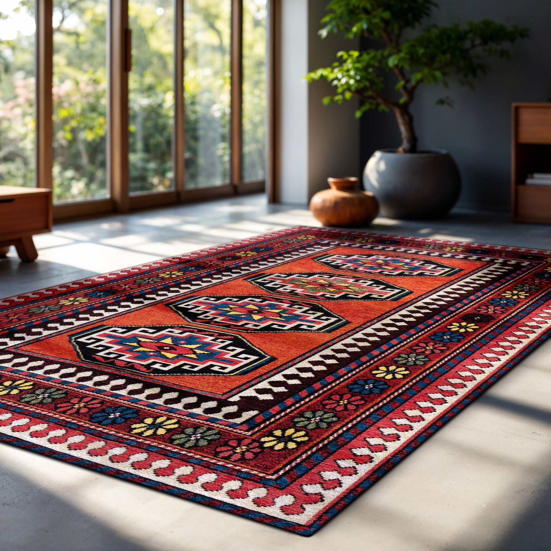 Louis de Poortere Antalia Vloerkleed 140 x 200 cm - Red Mix