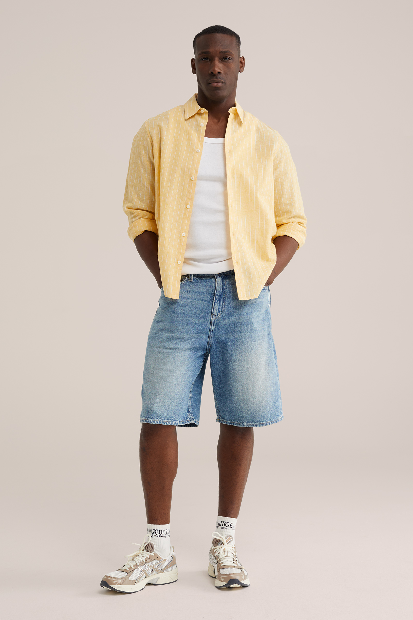 Heren loose fit denim short