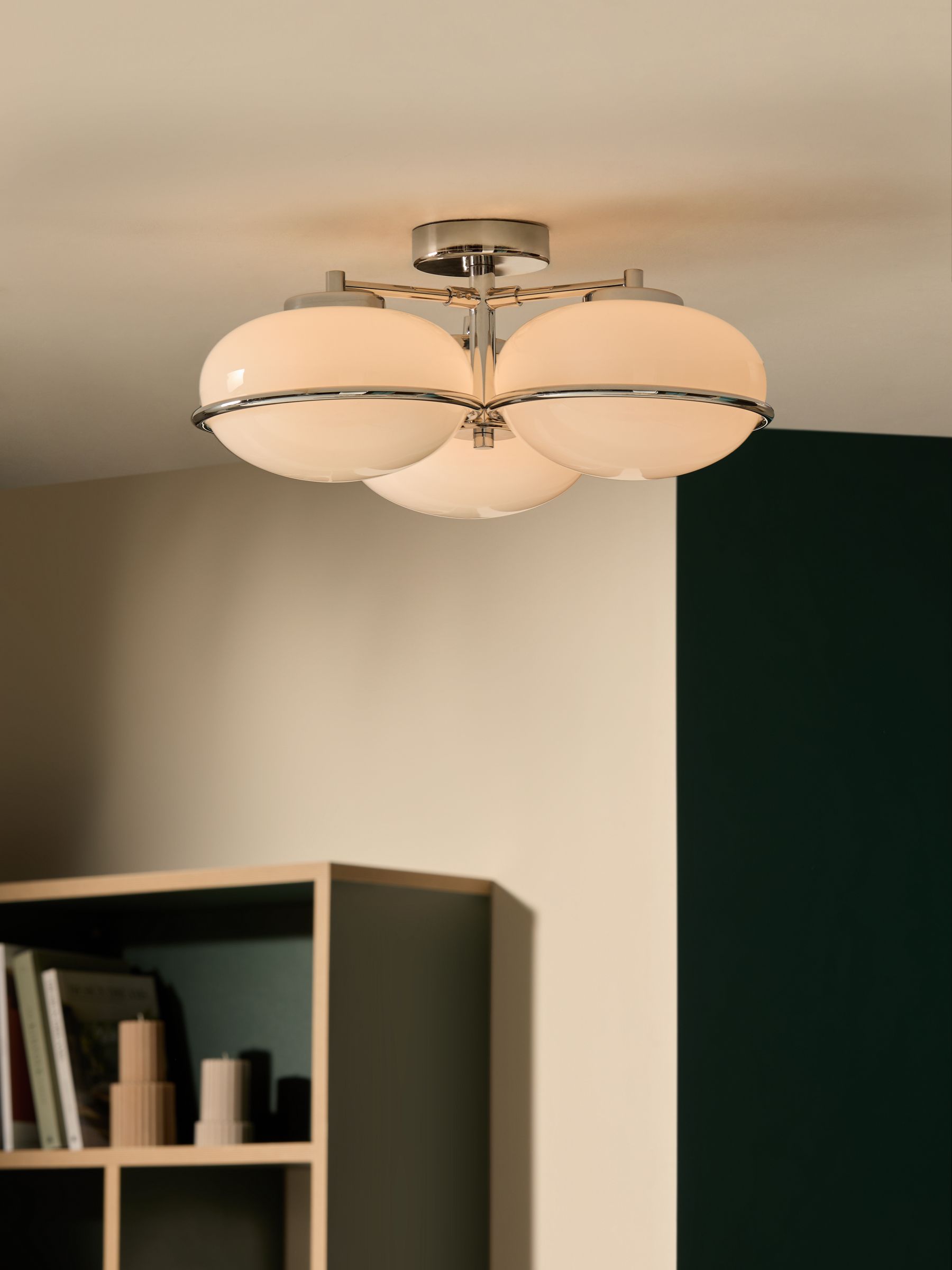 3 Light Flush Piper Light in Chrome