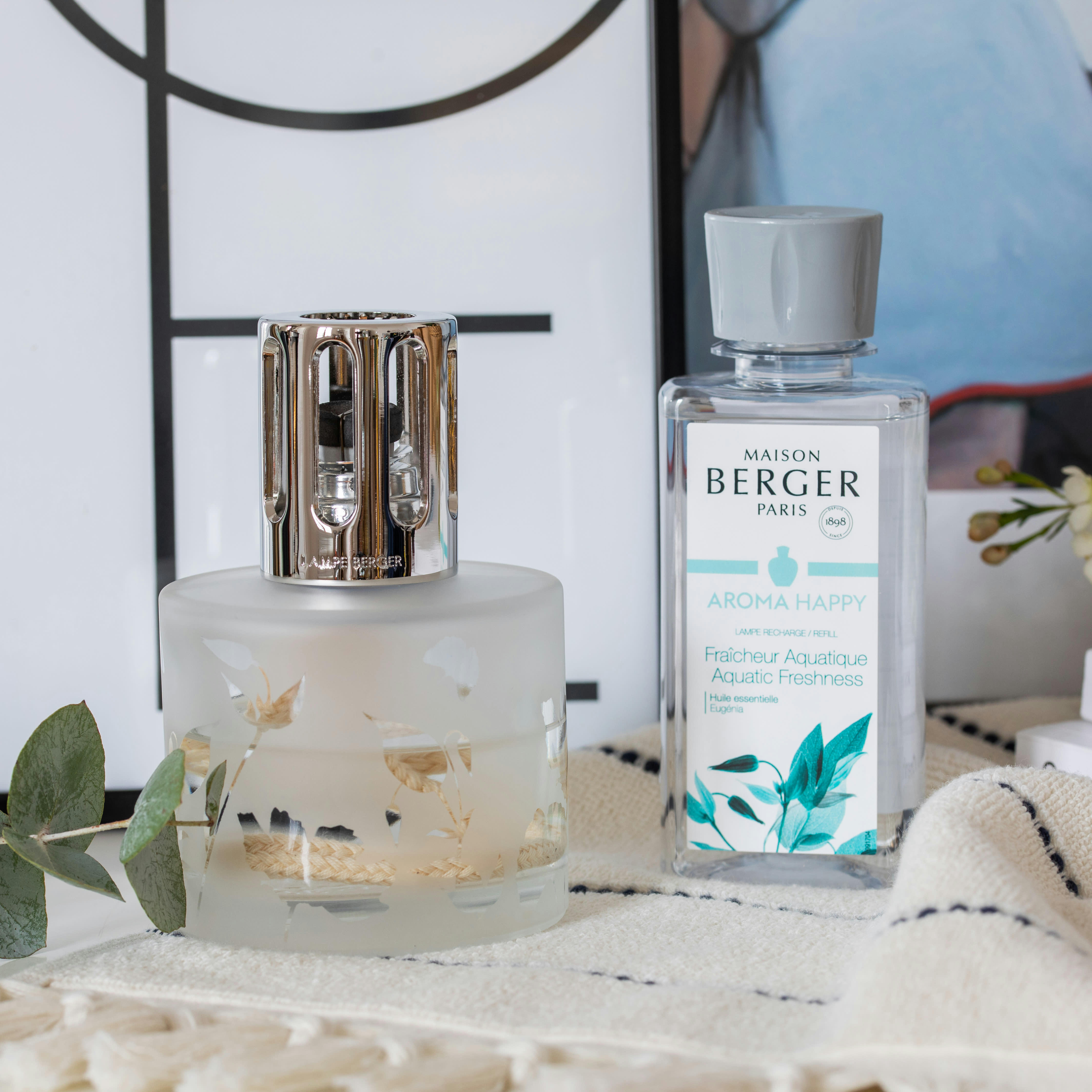 AROMA - Coffret lampe Berger aroma + parfum happy