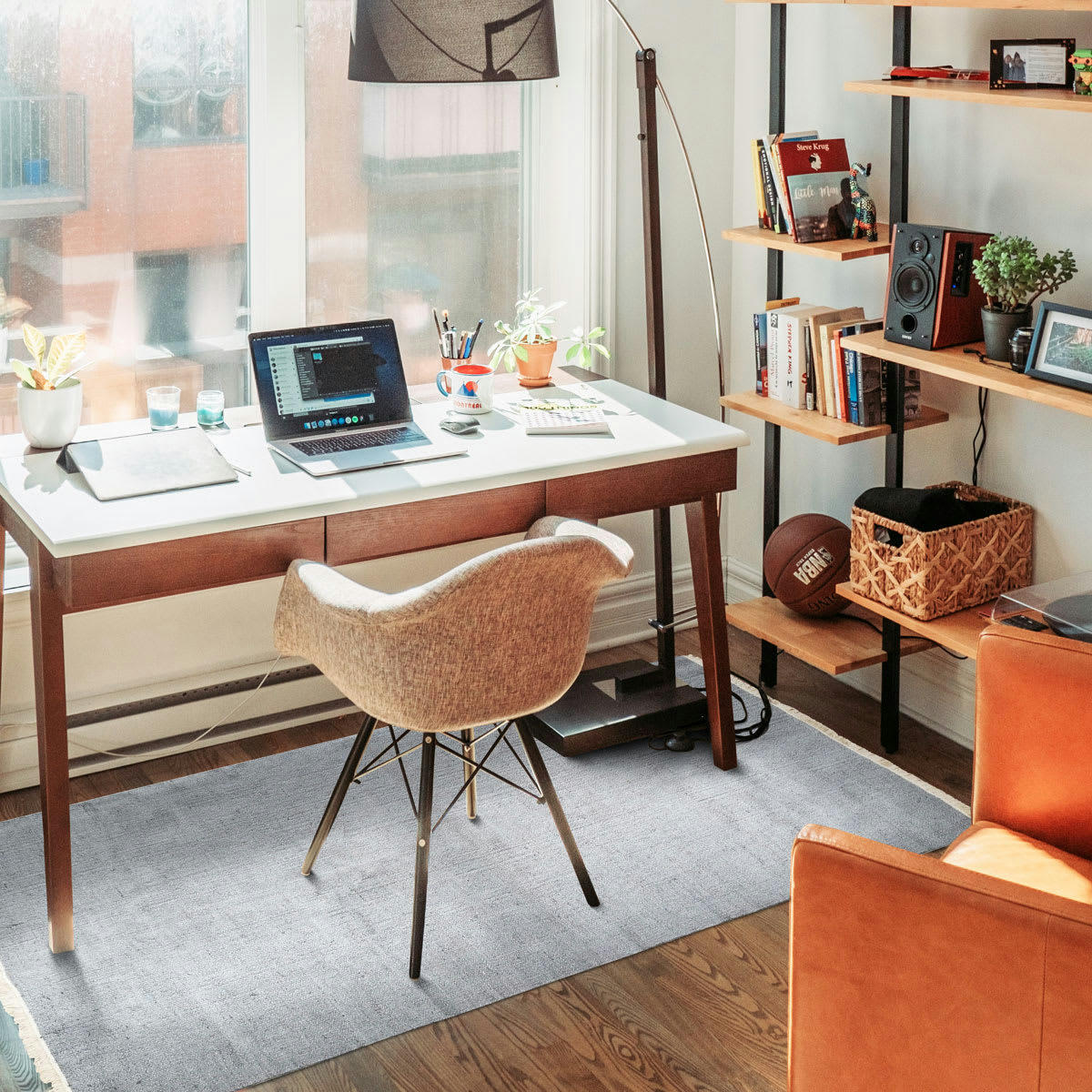 ESSENCE - Tapis en jute et coton avec franges gris clair 80x150