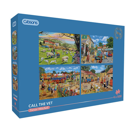 Gibsons Call the Vet Jigsaw Puzzle 500 Pieces 4 Pack