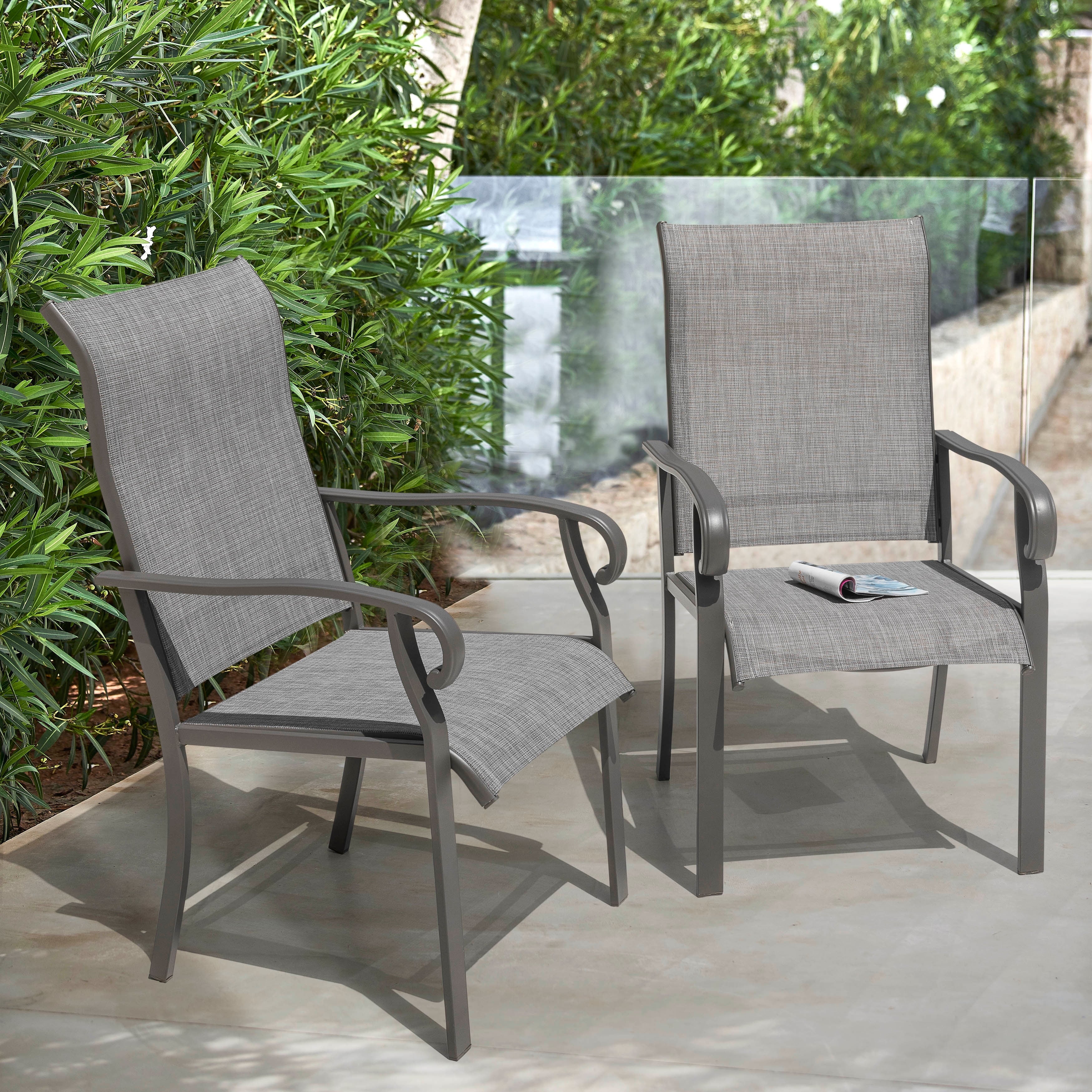 Outdoor 2-Piece Patio Textilene Fabric Chairs - 22.44*28.35*38.78 inch