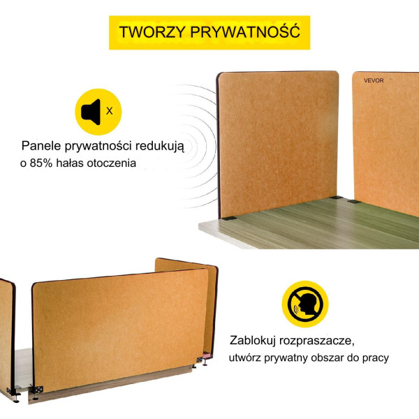 Przegroda na biurko ścianka na biurko