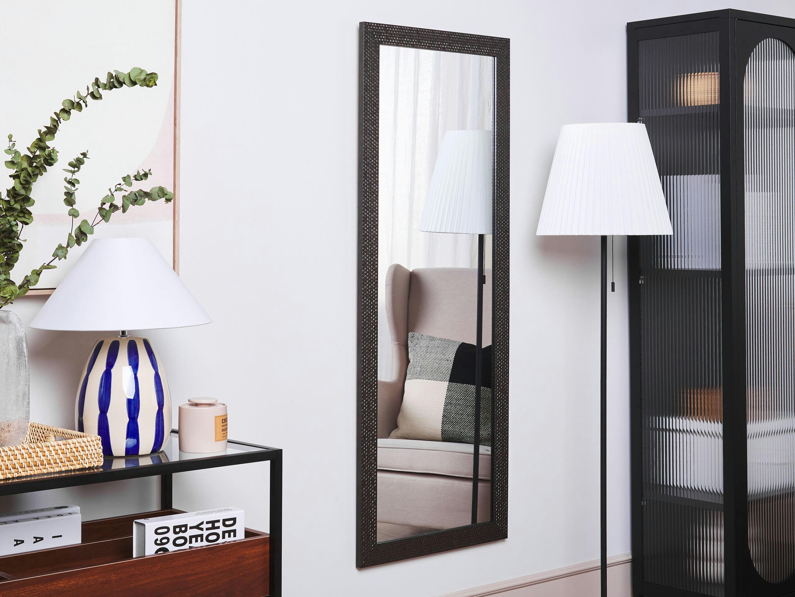 AJACCIO - Miroir en matériaux synthétiques argenté 130x50