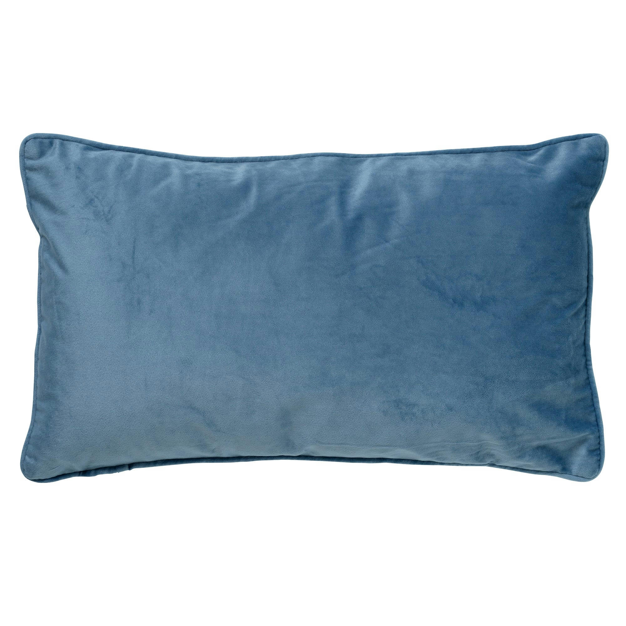 - Housse de coussin bleu en velours-30x50 cm uni