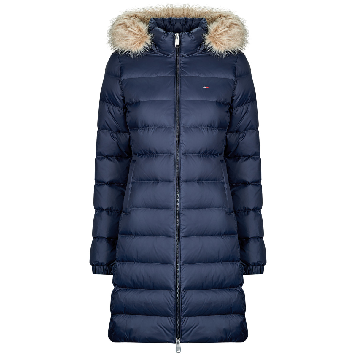 Tommy Jeans - TJW ESSENTIAL HOODED DOWN COAT - Marine