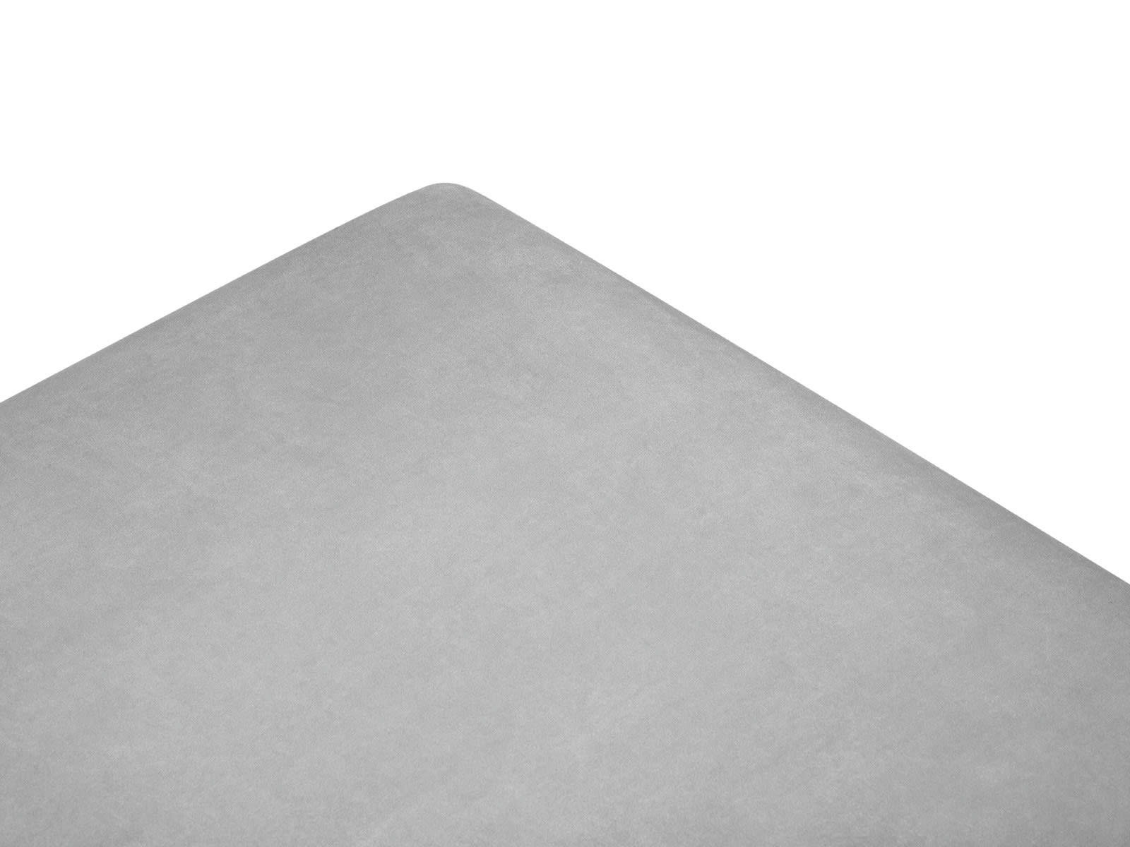 YANIS - Pouf Avec Boîte 1 place en Velours Gris