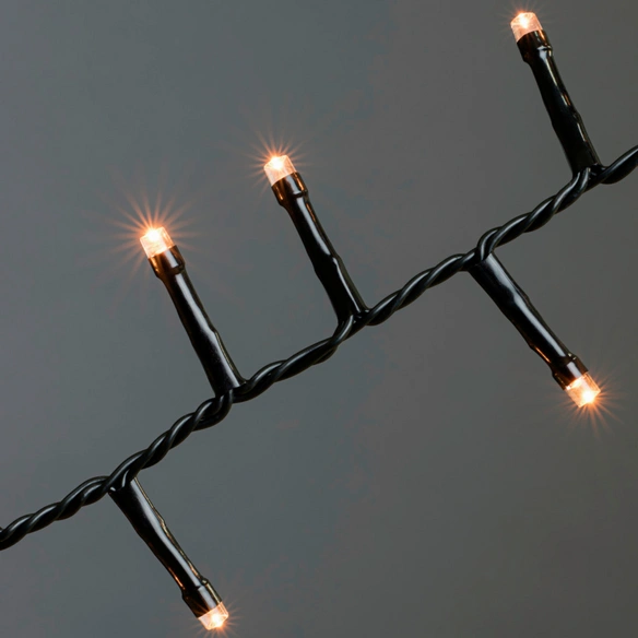 LED-Lichterkette, schwarz, Kabellänge: 26,98 m