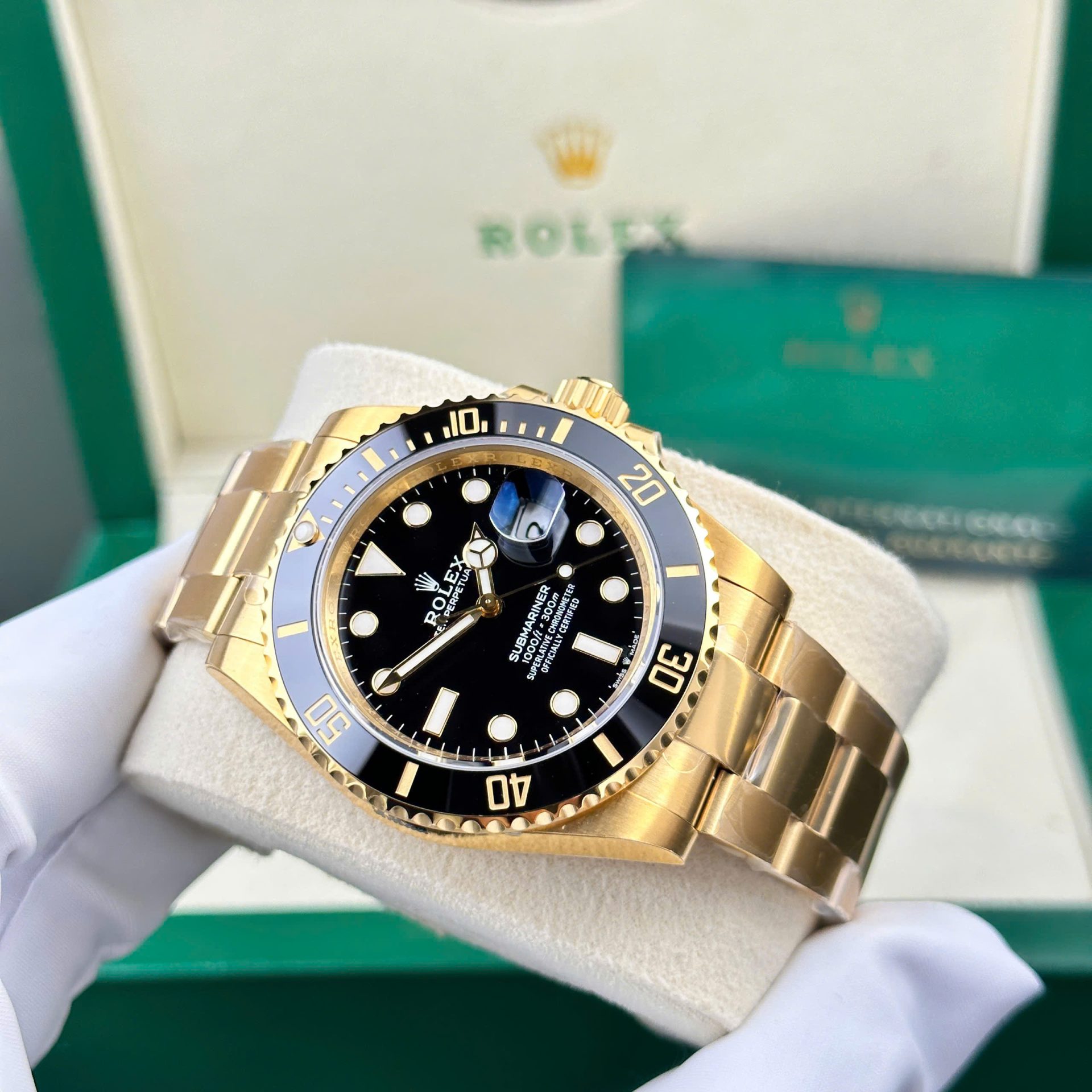 Rolex Submariner 126618LN YG Plated Black Dial 41mm Oyster Super Clone