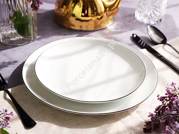 Serwis obiadowy na 12 osób (40el.) Bogucice - Base Black 1227