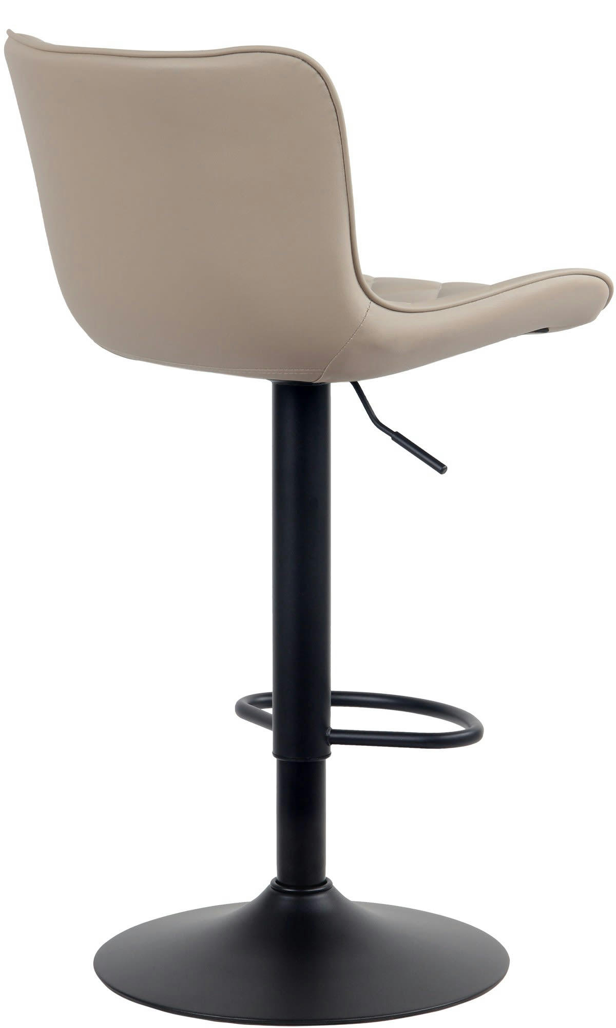 EMMA - Lot de 2 tabourets de bar ajustables pivotants similicuir Crème