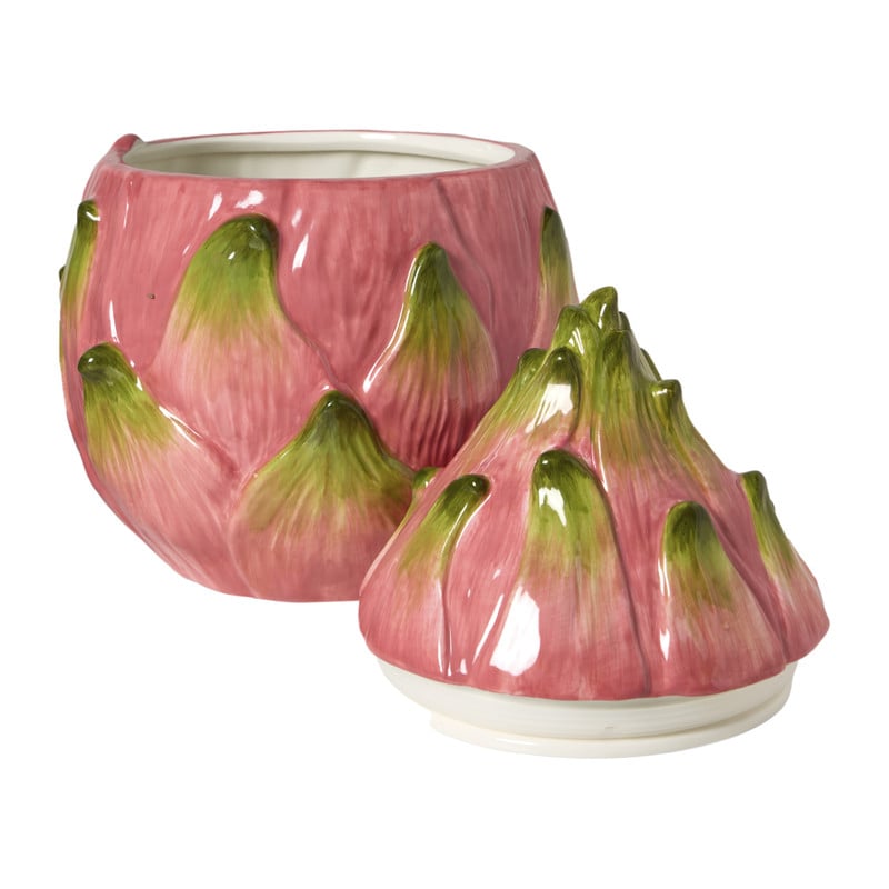 Opbergpot dragonfruit - roze - &Oslash;20x28 cm