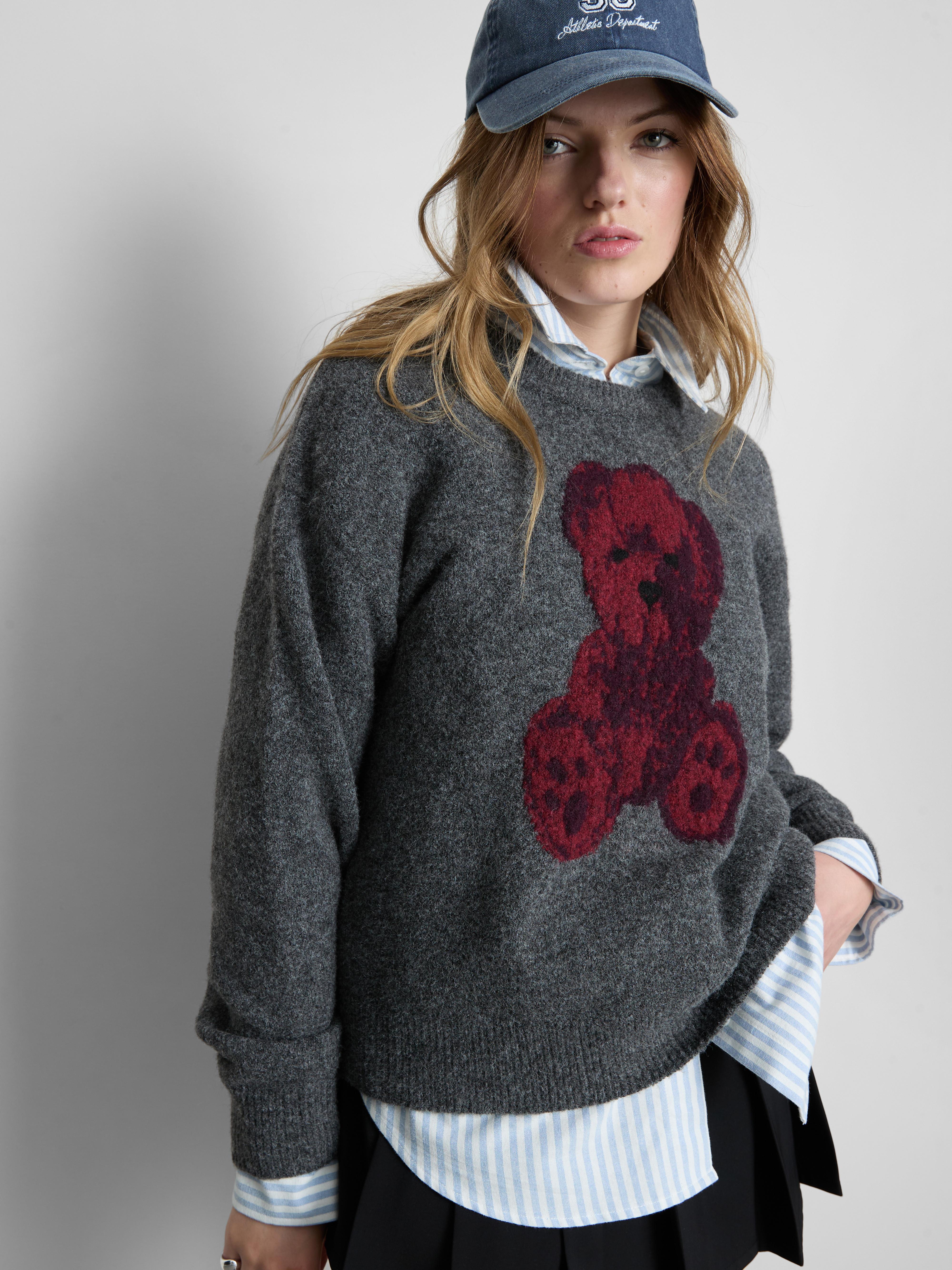 Knitted Crew Teddy Sweater