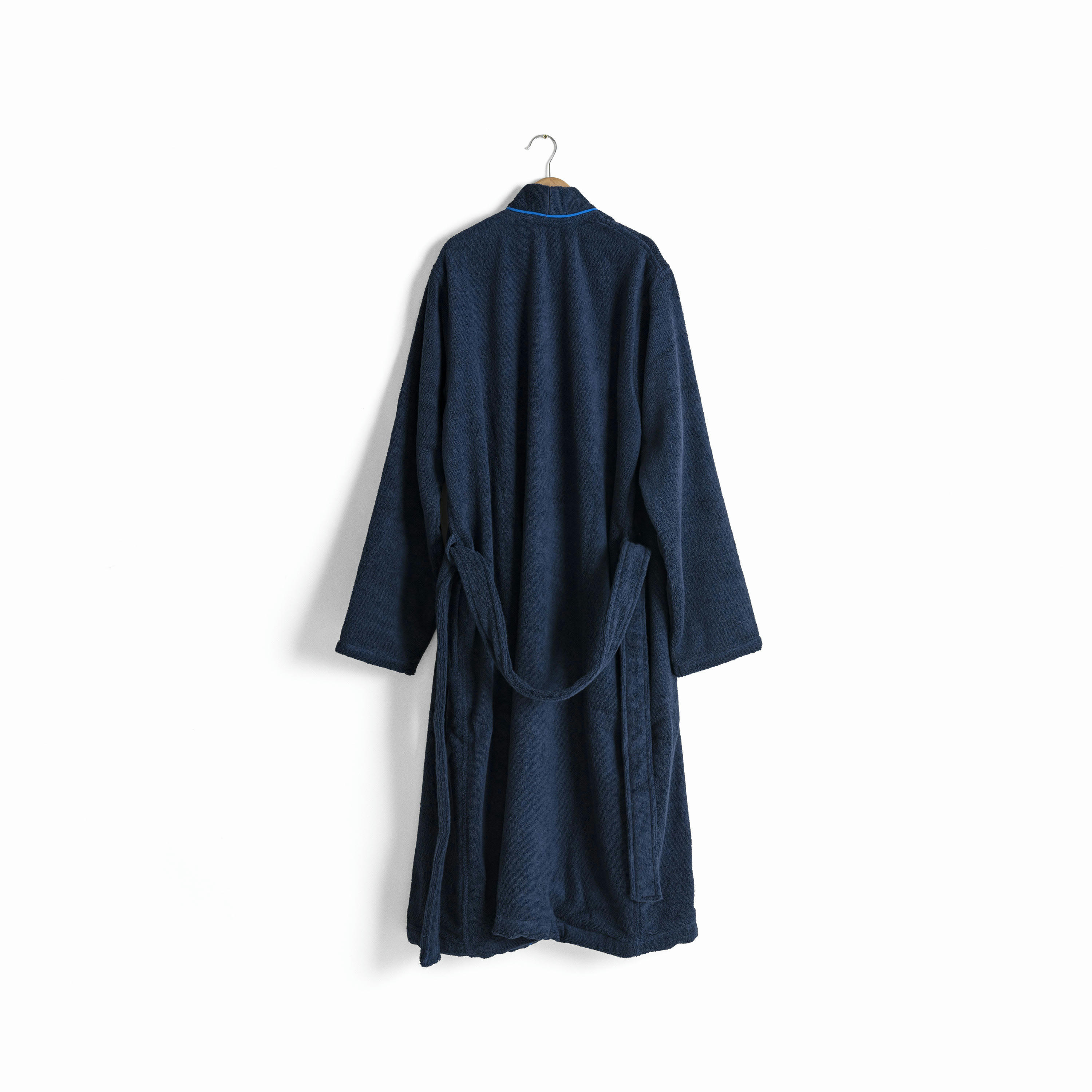 MADELEINE - Peignoir homme coton col kimono bleu