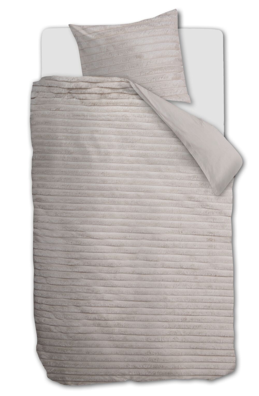 Rivièra Maison Furry Stripes - 140 x 200/220 cm - Gebroken wit