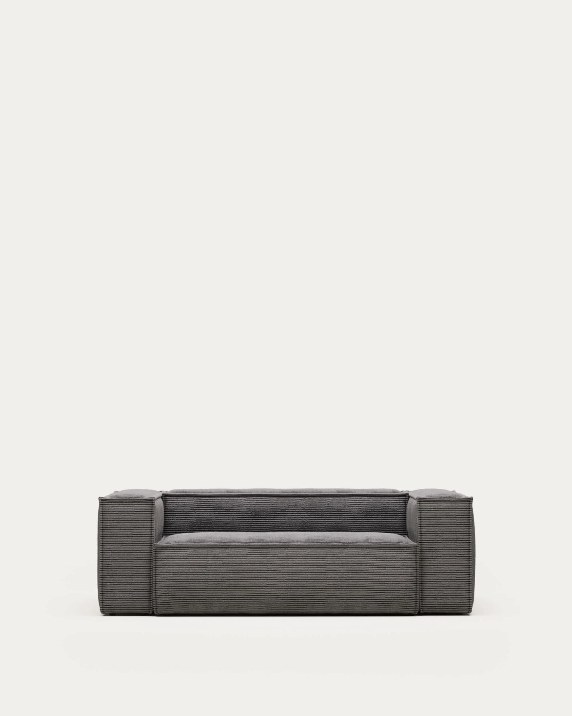 Blok 2 seater sofa thick grey corduroy 210 cm