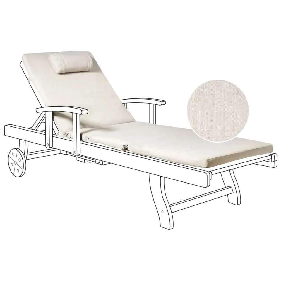 TOSCANA - Tuinligkussen - Lichtbeige - 58 x 189 cm - Polyester