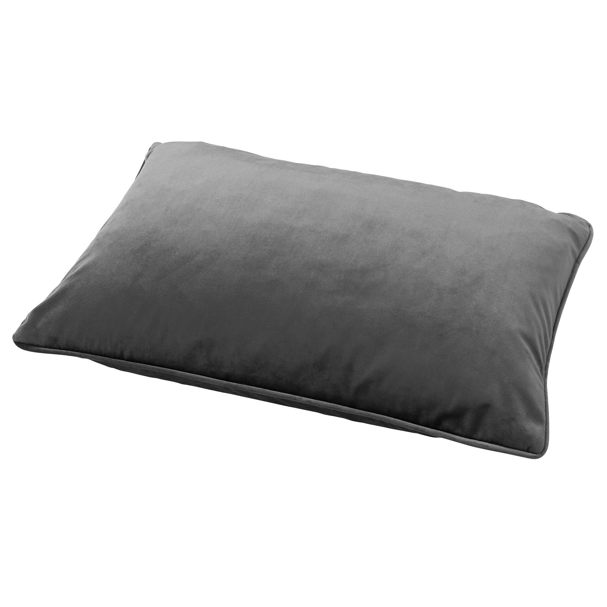 - Housse de coussin gris en velours-40x60 cm uni