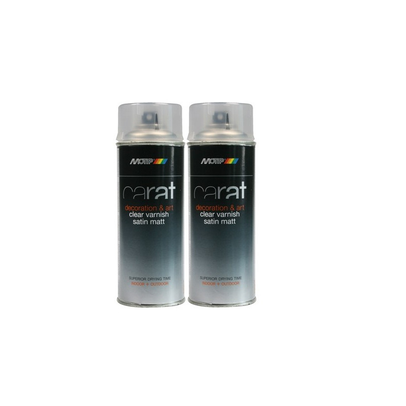 Vernis en spray Carat Decoration & Art transparent satiné 0,4 L MOTIP