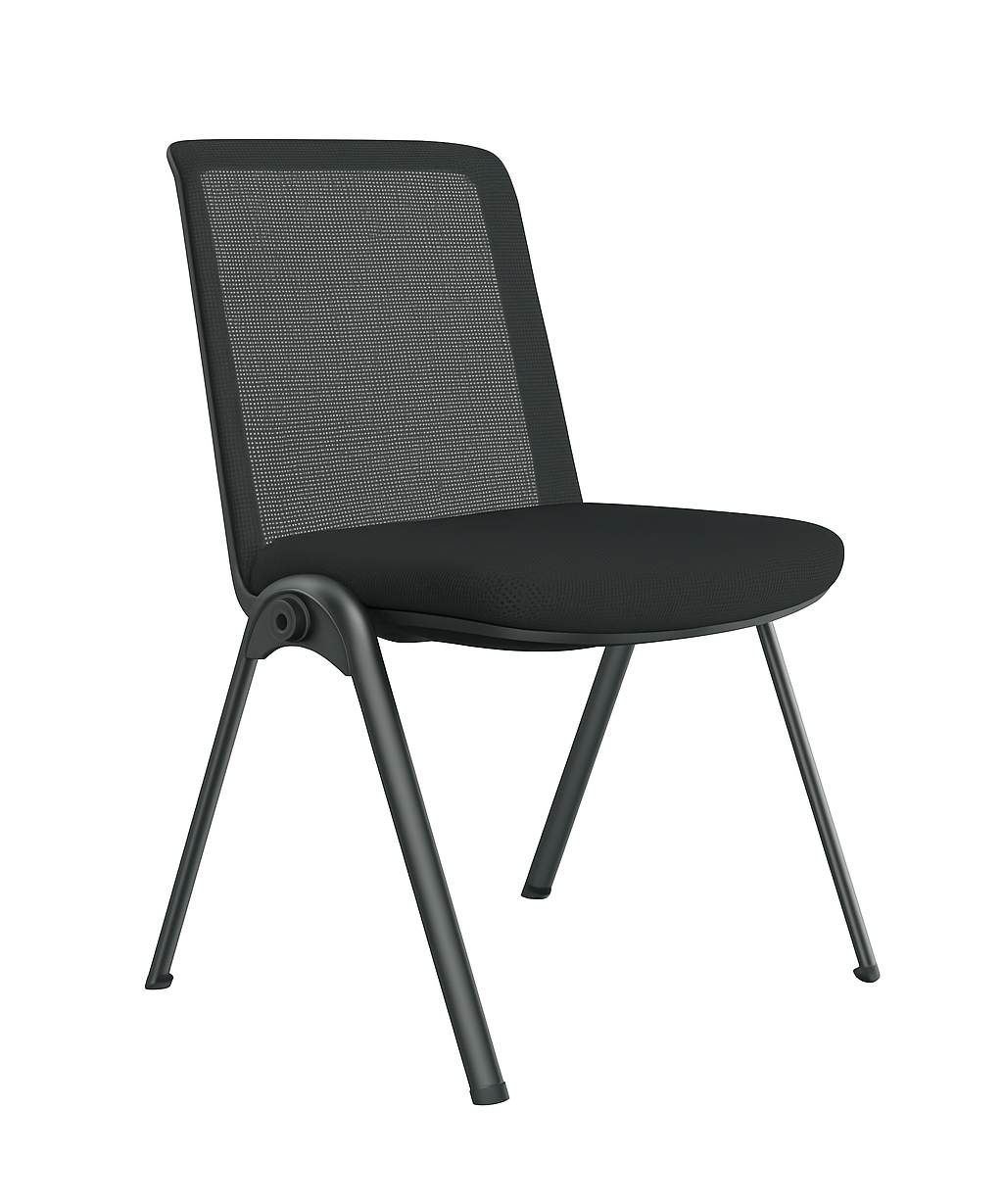 Konferencyjne krzesło Prestige czarne tkanina/siatka