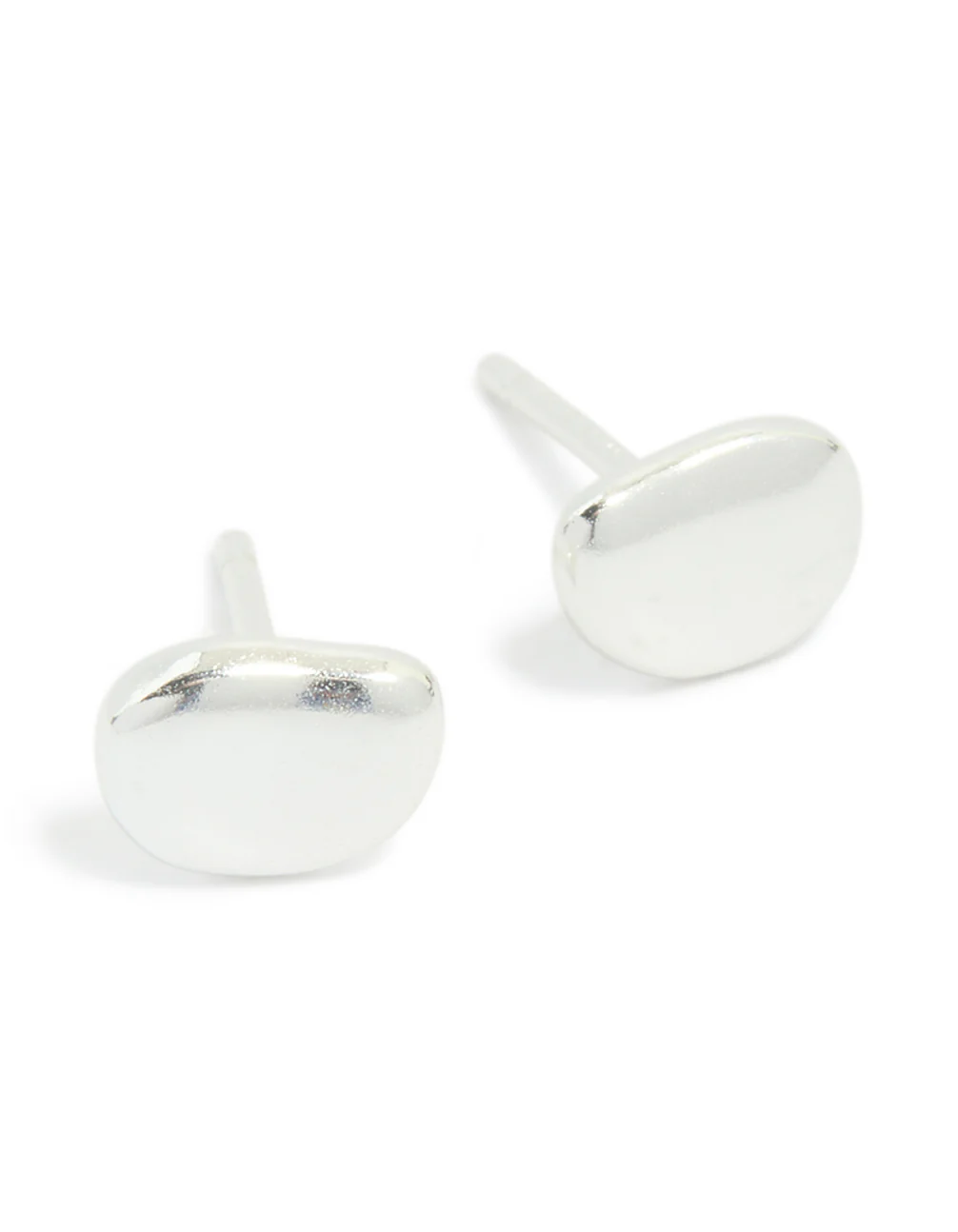 Sterling Silver Pebble Stud Earrings