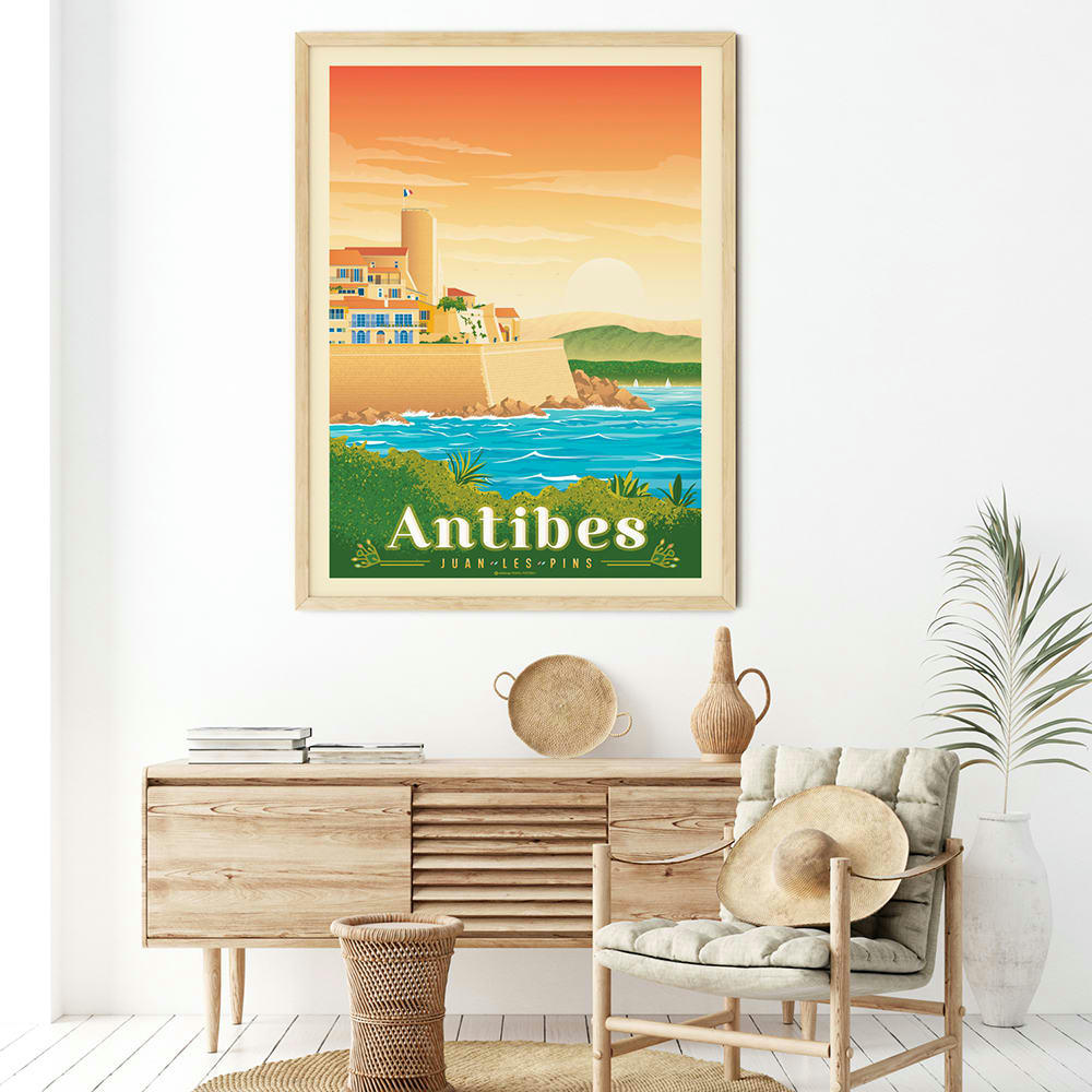 - Affiche Antibes Juan-les-Pins 50x70 cm