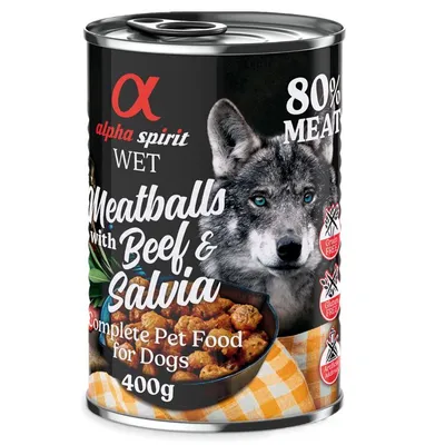 alpha spirit Dog Meatballs 6 x 400g