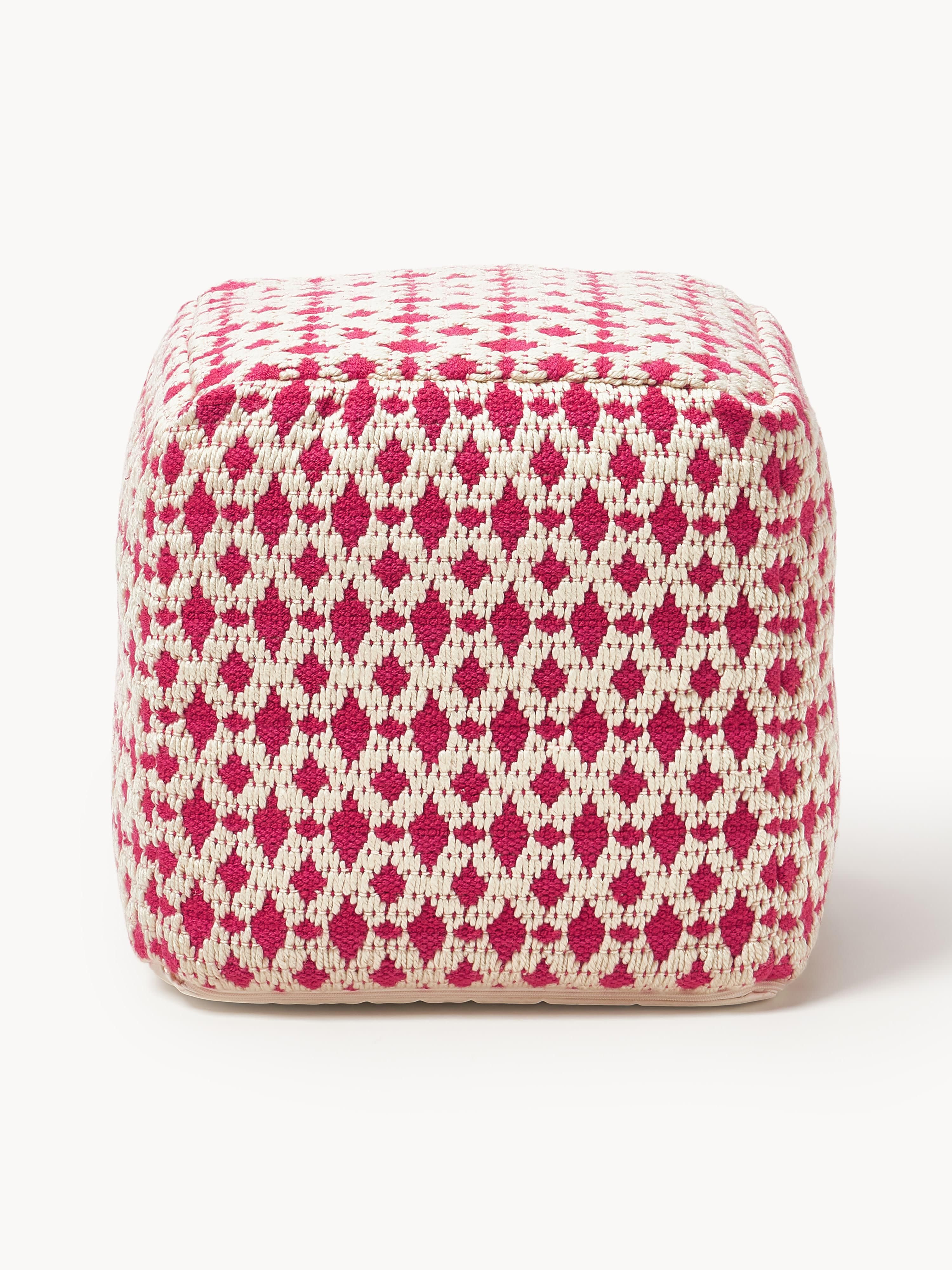 Outdoor-Pouf Yamir mit Webmuster