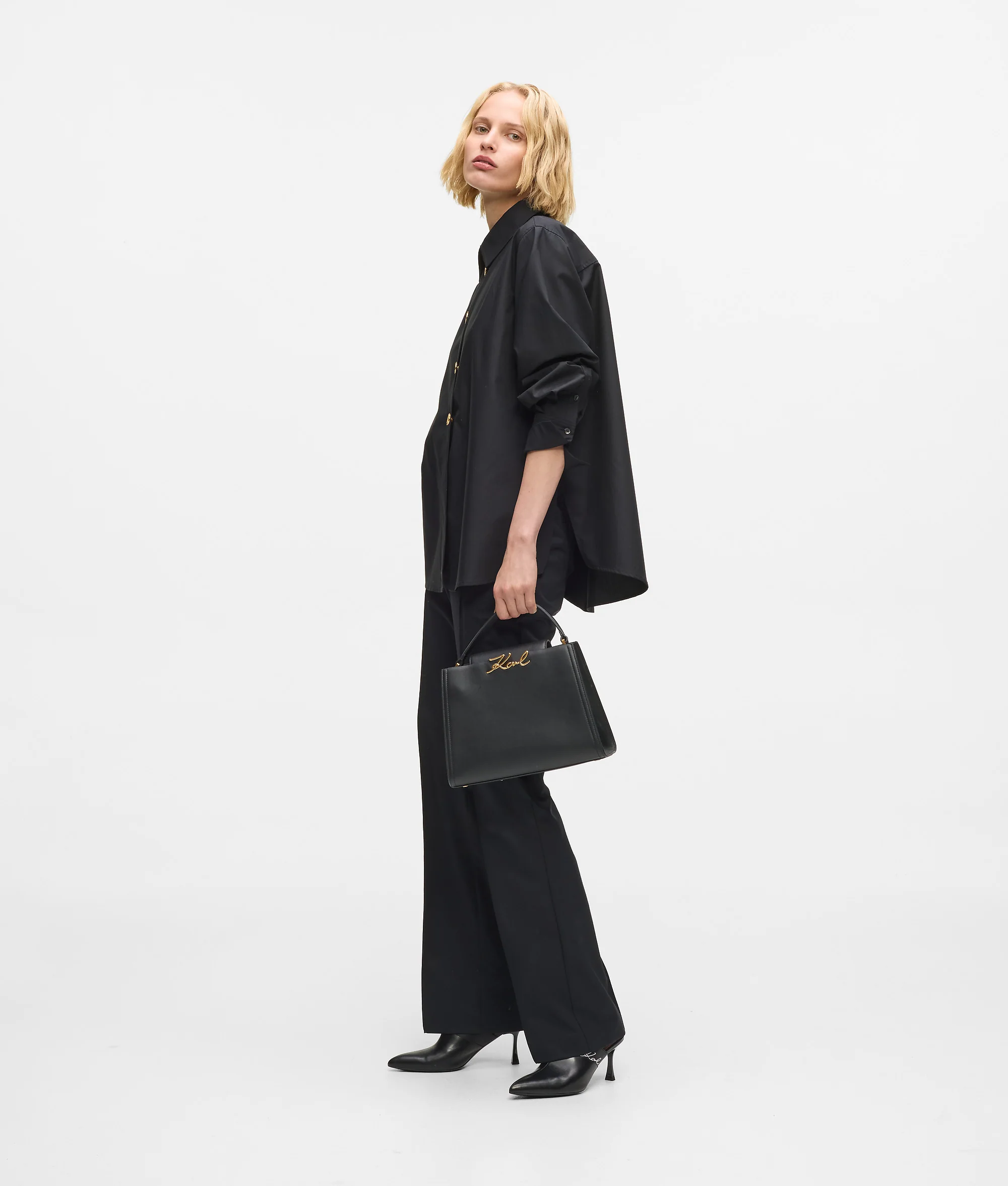 Sac à poignée supérieure de taille moyenne K/Signature