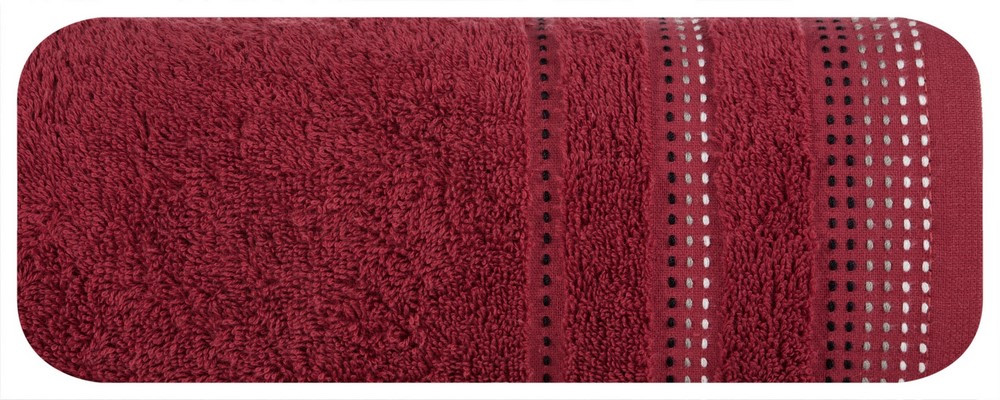 Ręcznik Pola 50x90 bordowy frotte 500 g/m2