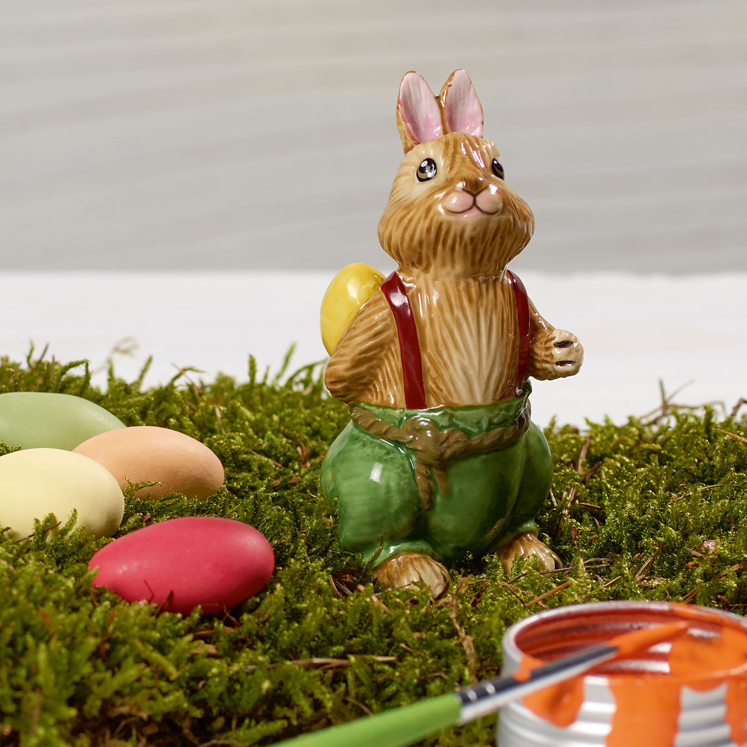 Bunny Tales Easter figurine - White, 1.6'' x 1.6'' x 3.2'', porcelain