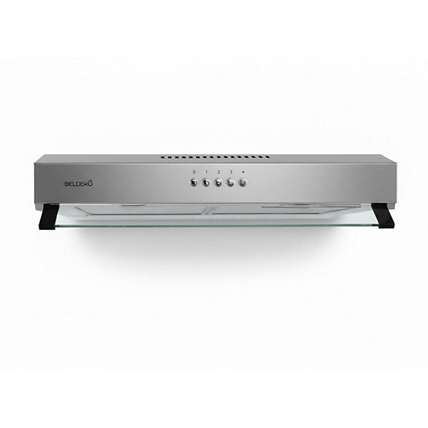 Hotte casquette Rivage 60 cm en inox - Performance A  design extra-plat Beldeko