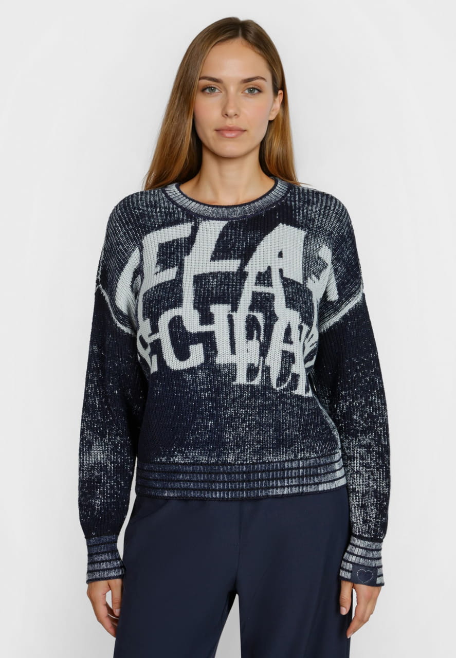Pullover mit sportivem Druck
