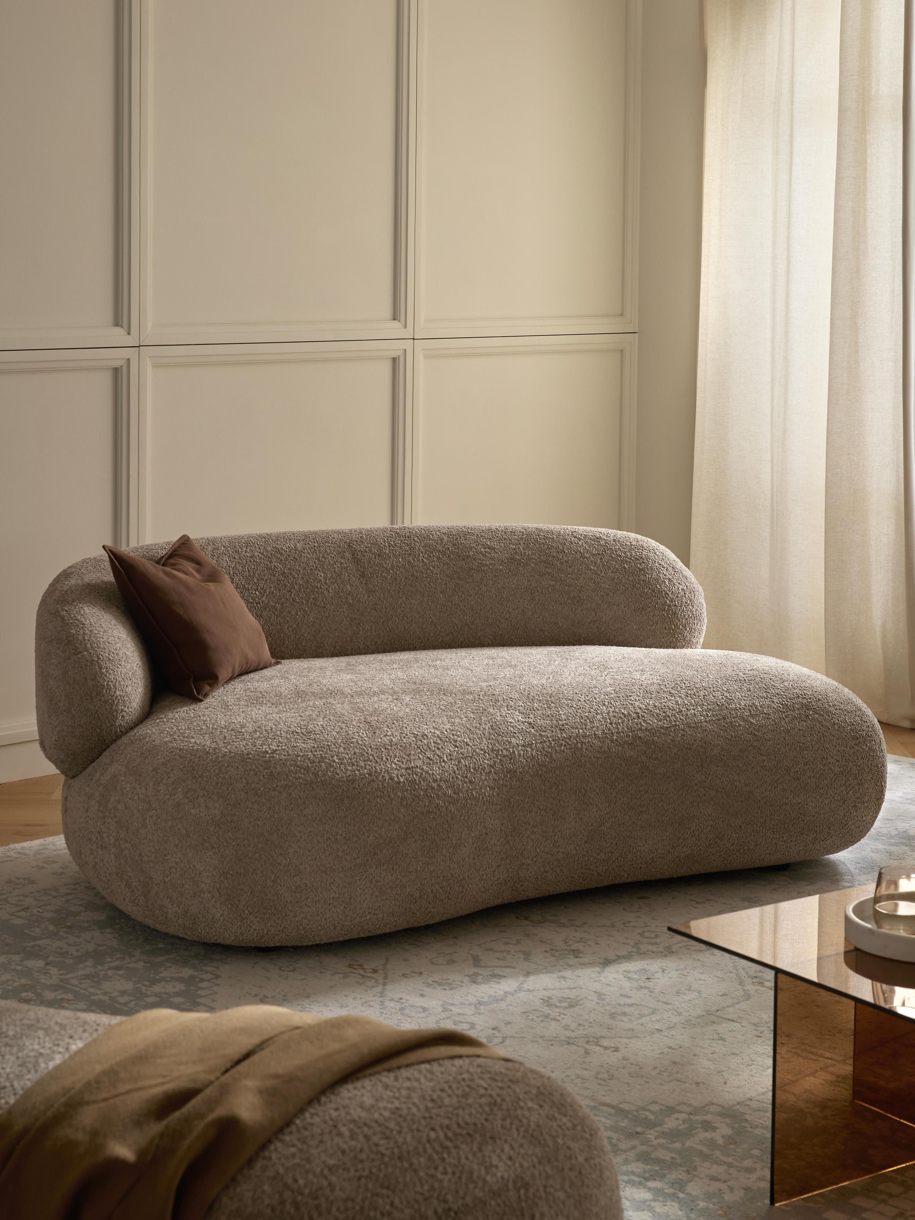 Sofa Alba (2-Sitzer) aus Teddy-Bouclé