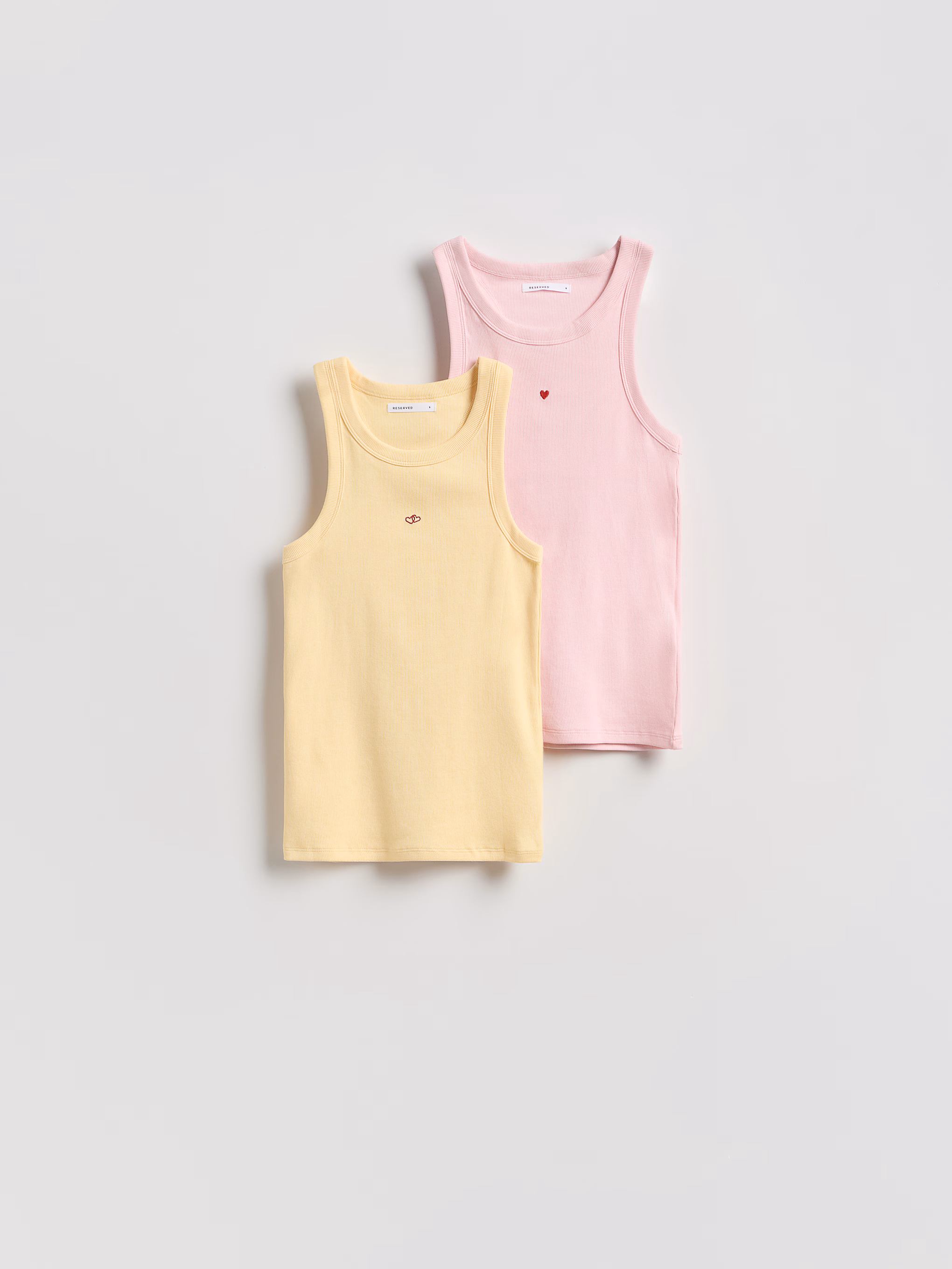 Bawełniany top z haftem 2 pack