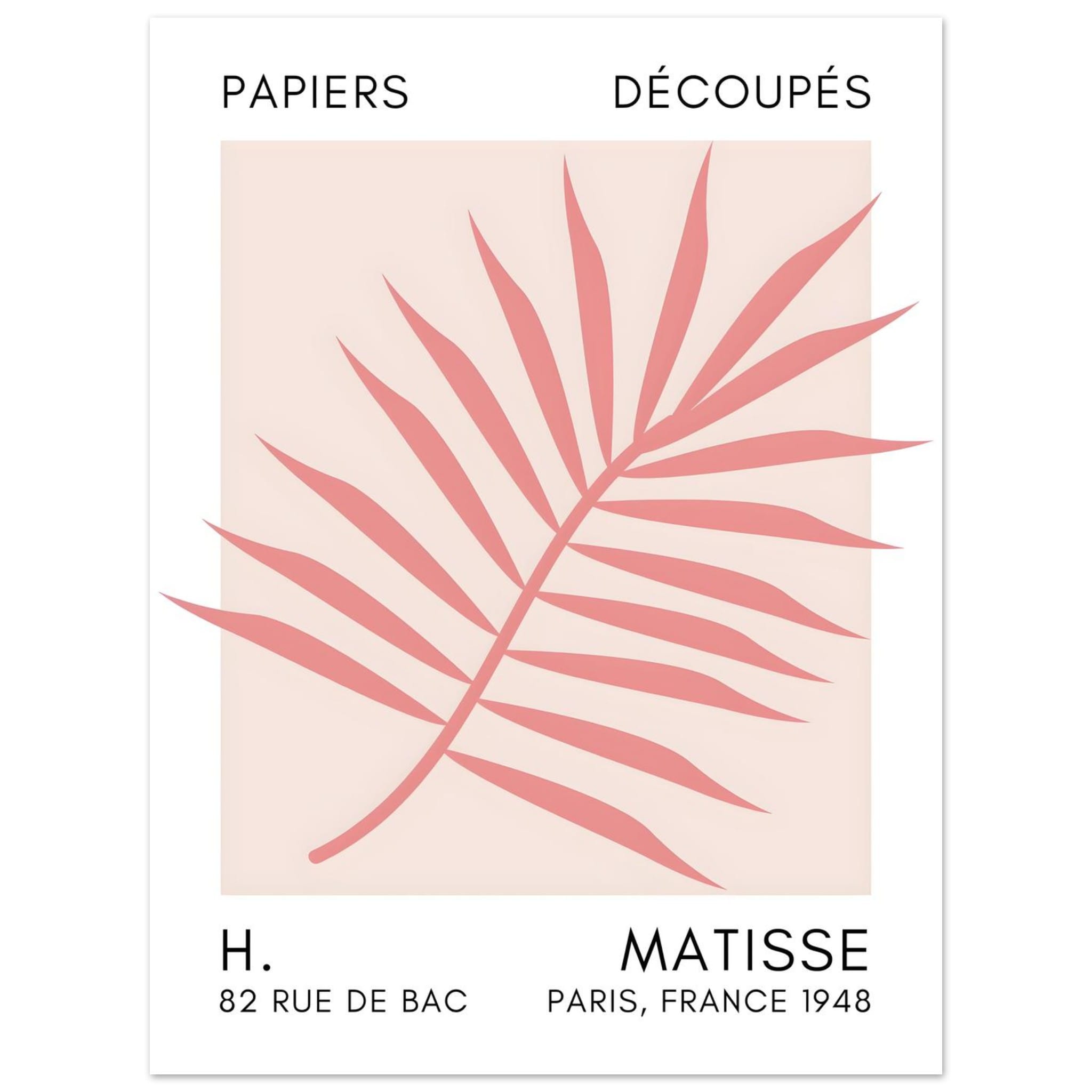 Artfulprints Poster Matisse – Floral reef taupe  - 30x40 cm - Taupe