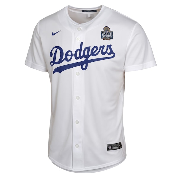 Jack Flaherty Los Angeles Dodgers Nike Youth 2024 World Series Patch Home Game Player Jersey - White