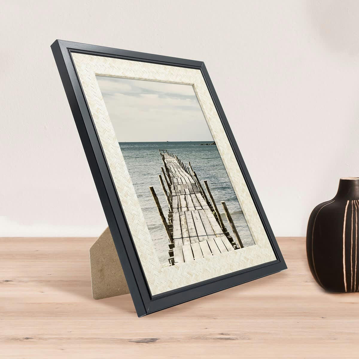 PALMA - Cadre photo noir 18x24 cm résine recyclée