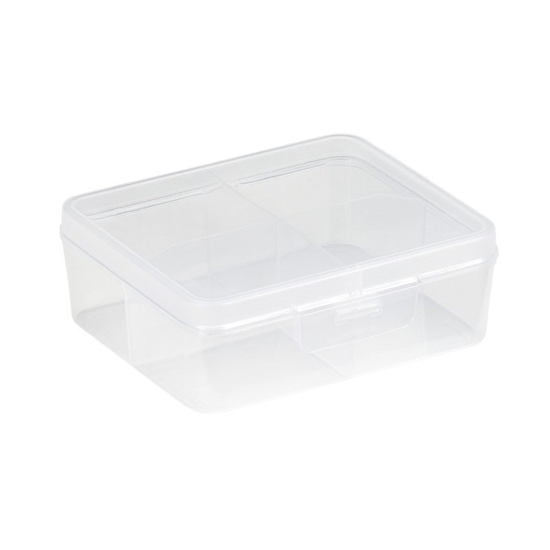 Box de rangement Q-line avec 4 compartiments transparent SUNWARE