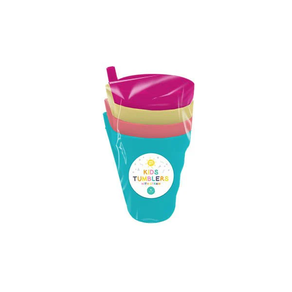 Summer Days Kids Tumblers & Straw 4 Pack