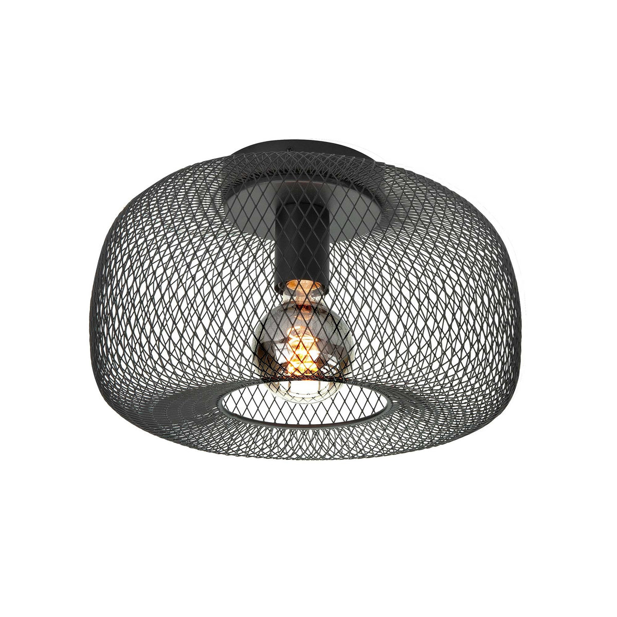 Highlight plafondlamp Honey - 1 lichts - 32 x 20  cm - zwart