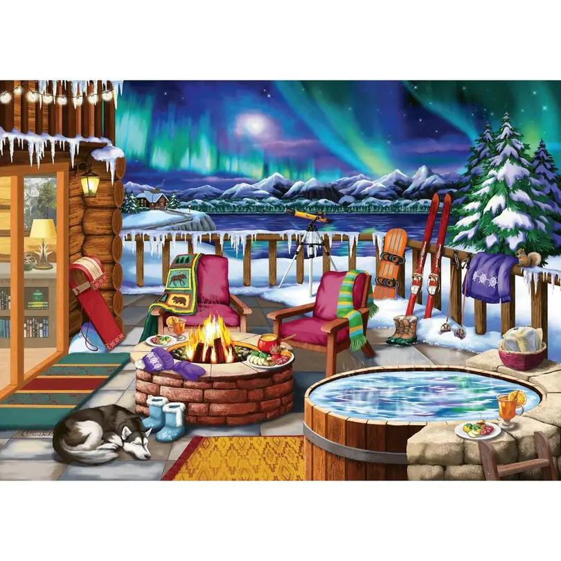 Puzzle 500er-Set Nordlichter