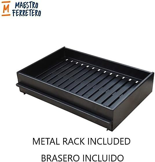MOVELAR - Barbecue en Béton Préfabriqué pour Bois et Charbon PACK 3 RAGUSA (Gris/Terre Cuite - 228x58x207cm) M00904 - Extérieur