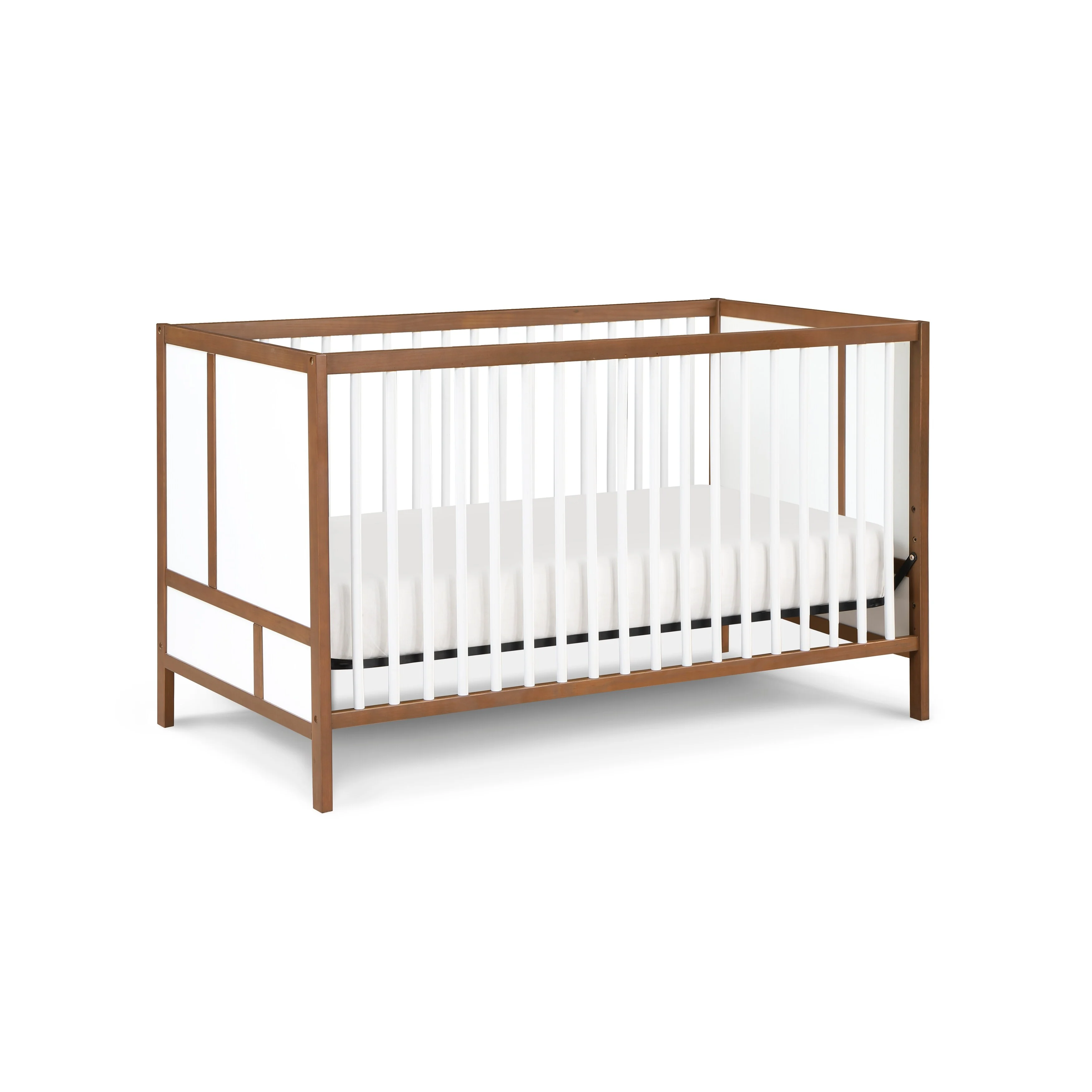 Pixie Finn 3-in-1 Crib in Walnut/White - Walnut