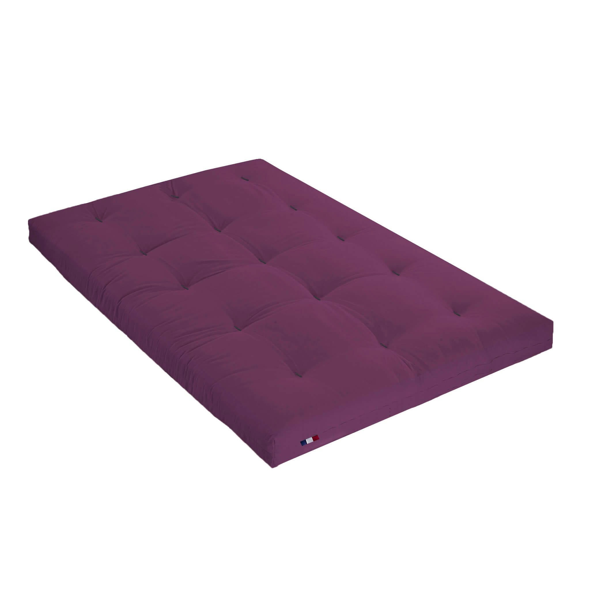 AUBE - Matelas futon coton traditionnel, 13cm violet 140x200